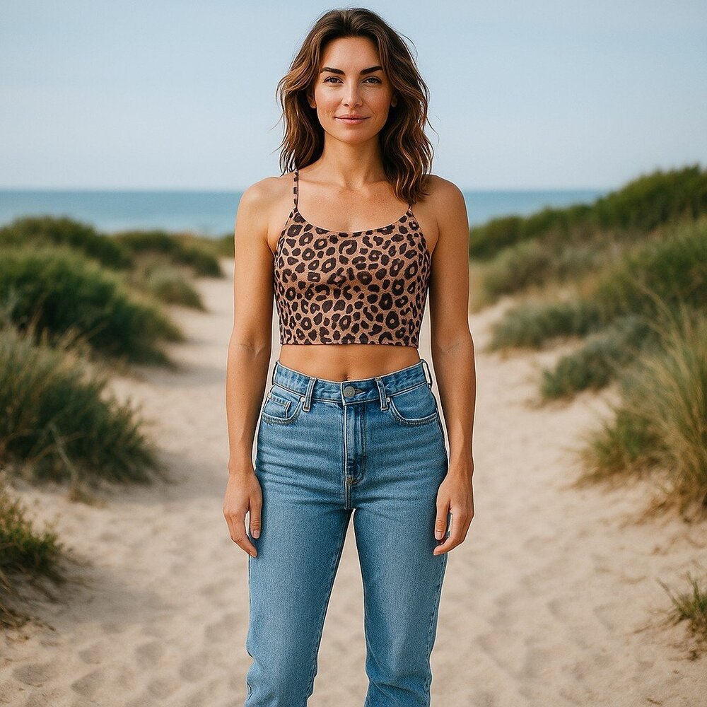 Leopard Print Cami Crop Top or Bralette by Victoria's Secret, Medium